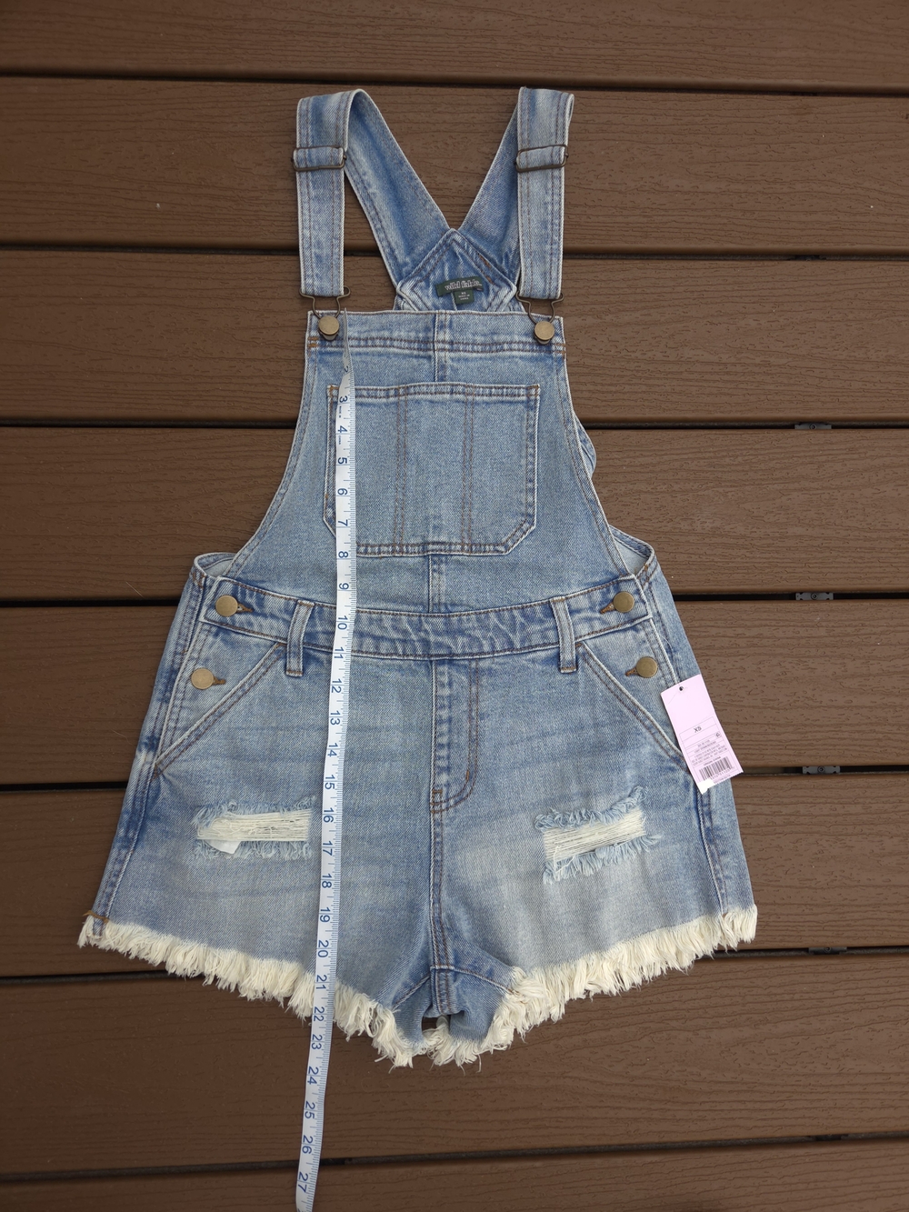 Overall Bib Shorts wild fable Light Blue Denim Shorts Size Xs